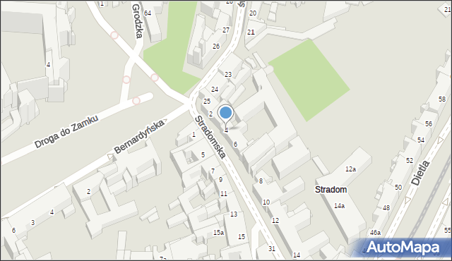 Kraków, Stradomska, 4, mapa Krakowa