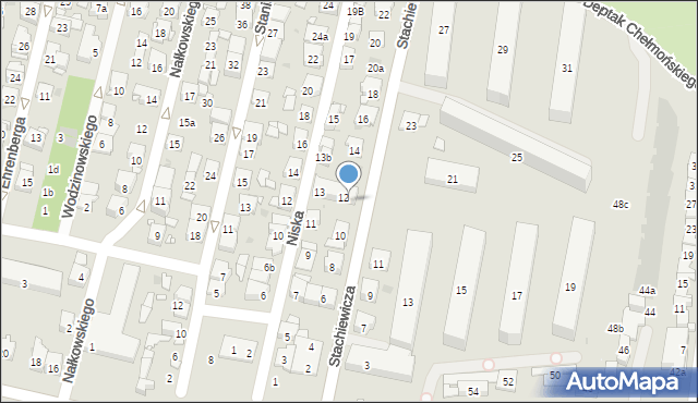 Kraków, Stachiewicza Piotra, 12b, mapa Krakowa