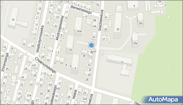 Kraków, Stachiewicza Piotra, 38, mapa Krakowa