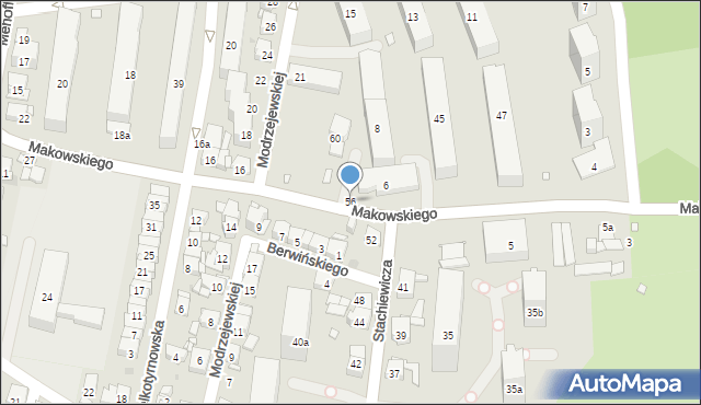 Kraków, Stachiewicza Piotra, 56, mapa Krakowa