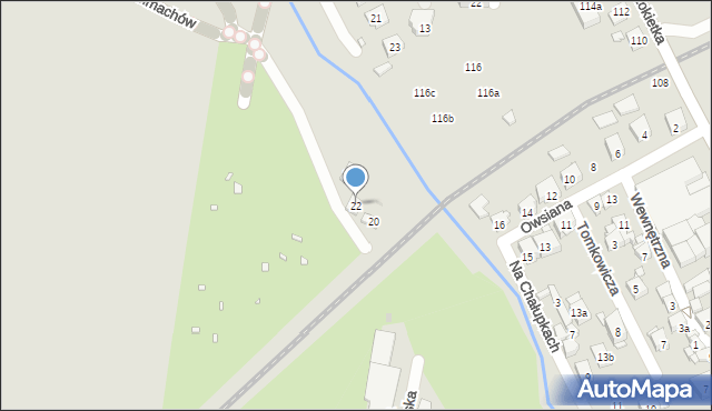 Kraków, Stelmachów, 22, mapa Krakowa