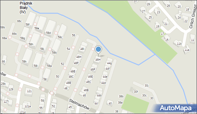 Kraków, Stelmachów, 46I, mapa Krakowa