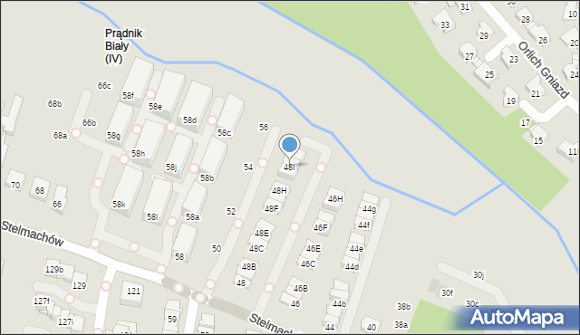 Kraków, Stelmachów, 48I, mapa Krakowa