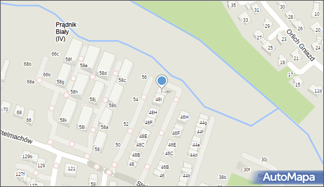 Kraków, Stelmachów, 48L, mapa Krakowa