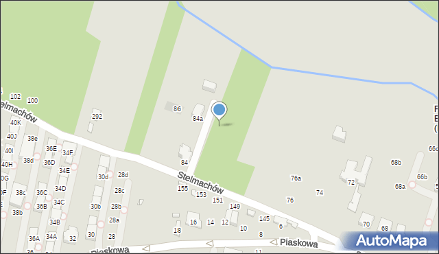 Kraków, Stelmachów, 82a, mapa Krakowa