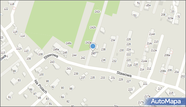 Kraków, Stawowa, 240, mapa Krakowa