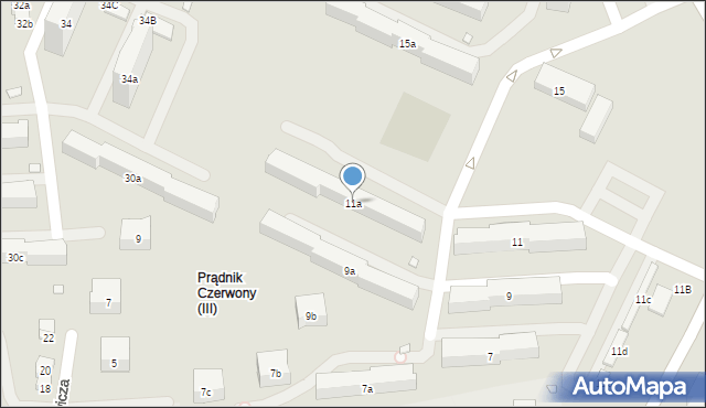 Kraków, Strzelców, 11a, mapa Krakowa