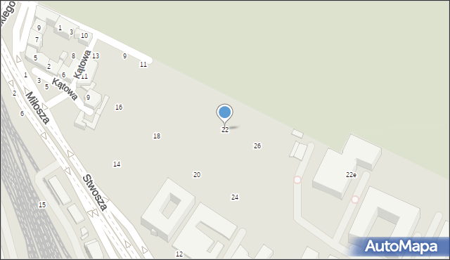 Kraków, Stwosza Wita, 22, mapa Krakowa