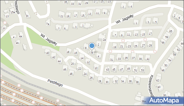 Kraków, Stanisława Augusta Poniatowskiego, 6, mapa Krakowa