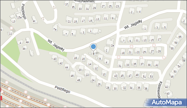 Kraków, Stanisława Augusta Poniatowskiego, 8, mapa Krakowa