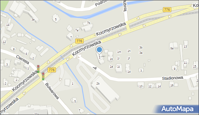 Kraków, Stadionowa, 1, mapa Krakowa