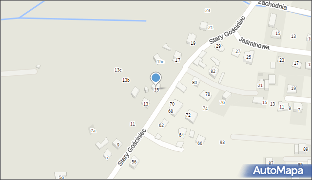 Kraków, Stary Gościniec, 15, mapa Krakowa