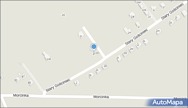 Kraków, Stary Gościniec, 1r, mapa Krakowa