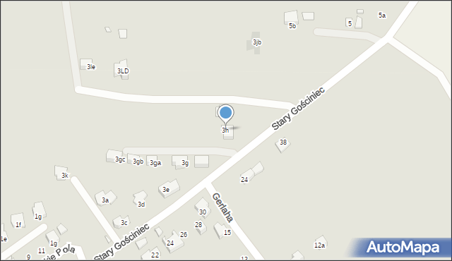 Kraków, Stary Gościniec, 3h, mapa Krakowa