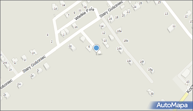 Kraków, Stary Gościniec, 6c, mapa Krakowa