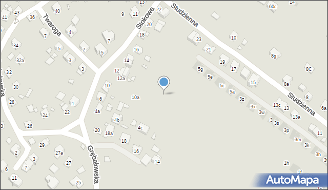 Kraków, Stokowa, 10e, mapa Krakowa