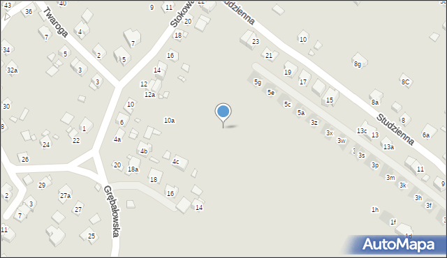 Kraków, Stokowa, 10f, mapa Krakowa