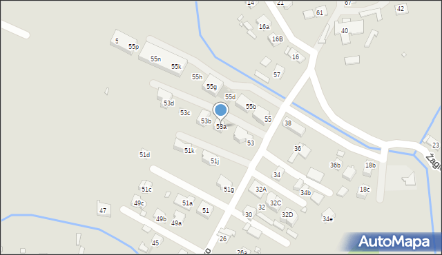 Kraków, Stare Wiślisko, 53a, mapa Krakowa