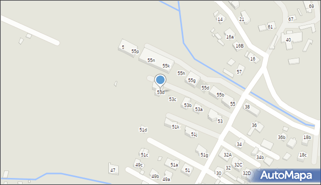 Kraków, Stare Wiślisko, 53d, mapa Krakowa