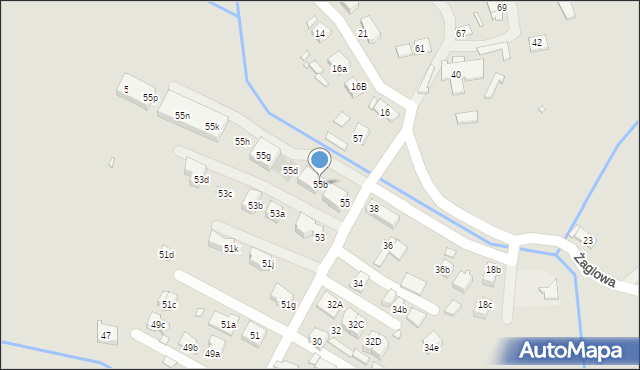 Kraków, Stare Wiślisko, 55b, mapa Krakowa