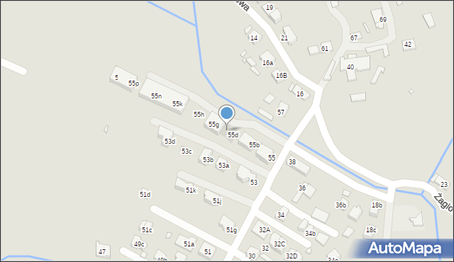 Kraków, Stare Wiślisko, 55e, mapa Krakowa