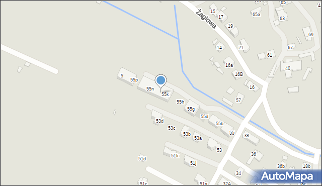 Kraków, Stare Wiślisko, 55l, mapa Krakowa