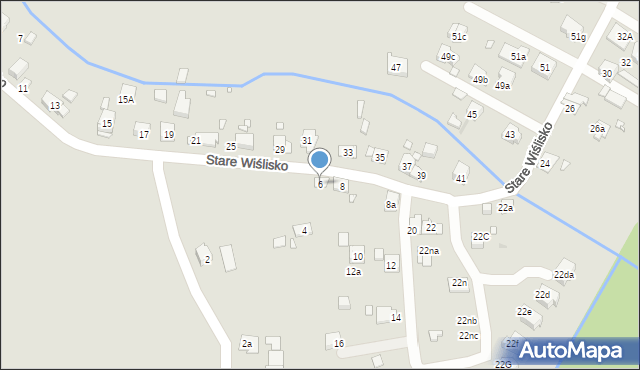 Kraków, Stare Wiślisko, 6, mapa Krakowa