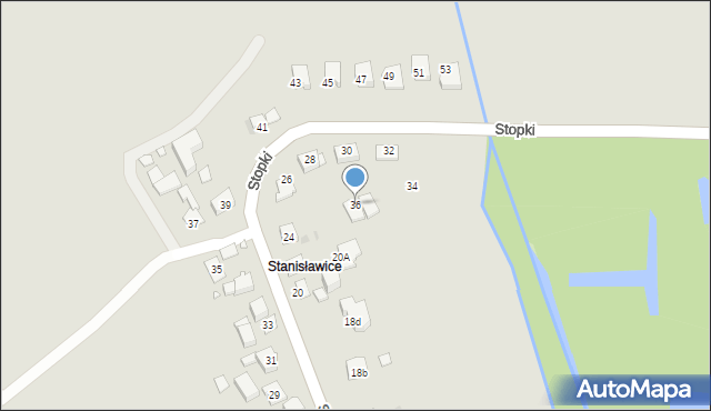 Kraków, Stopki Andrzeja, 36, mapa Krakowa