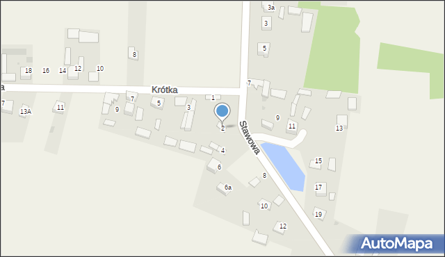 Krasice, Stawowa, 2, mapa Krasice