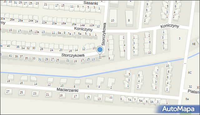 Kręczki, Storczykowa, 11, mapa Kręczki