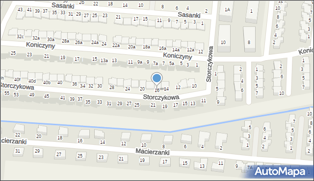 Kręczki, Storczykowa, 16, mapa Kręczki
