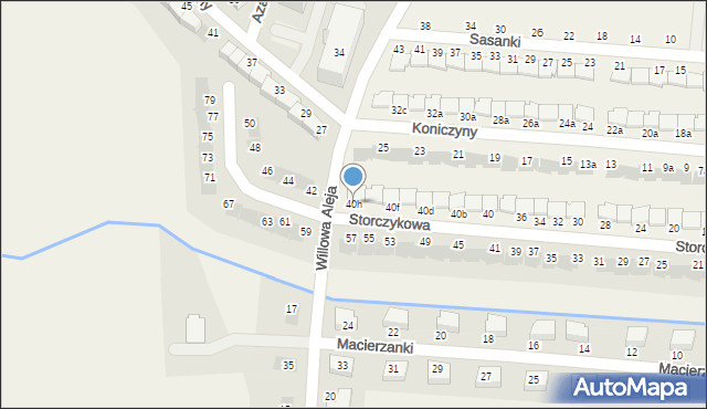 Kręczki, Storczykowa, 40h, mapa Kręczki
