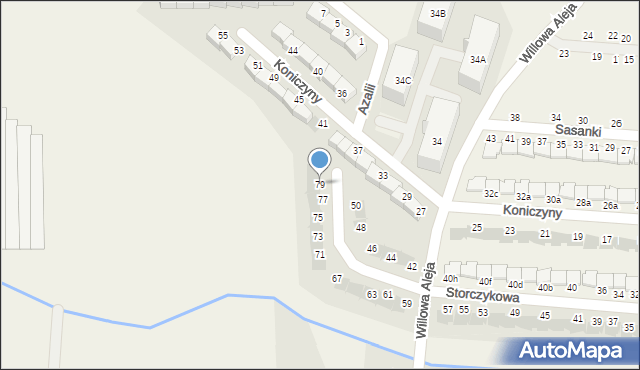 Kręczki, Storczykowa, 79, mapa Kręczki