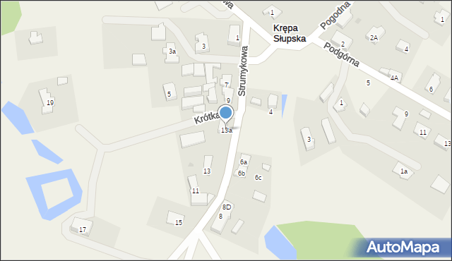 Krępa Słupska, Strumykowa, 13a, mapa Krępa Słupska