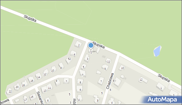 Krępa Słupska, Storczykowa, 1, mapa Krępa Słupska