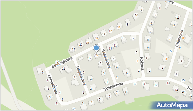 Krępa Słupska, Storczykowa, 15, mapa Krępa Słupska