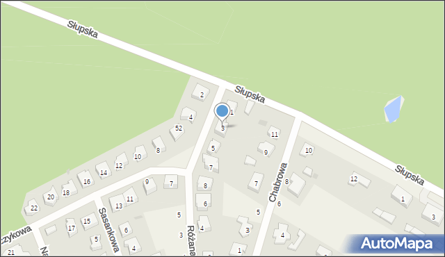 Krępa Słupska, Storczykowa, 3, mapa Krępa Słupska