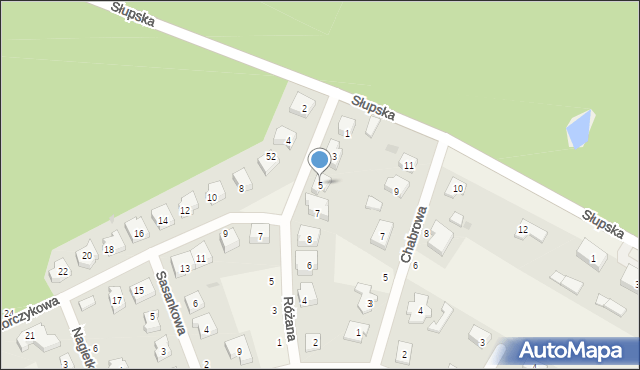 Krępa Słupska, Storczykowa, 5, mapa Krępa Słupska