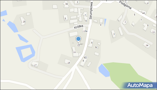 Krępa Słupska, Strumykowa, 13, mapa Krępa Słupska