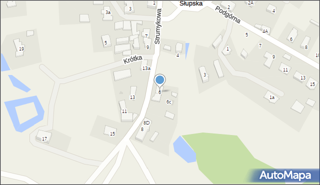 Krępa Słupska, Strumykowa, 6, mapa Krępa Słupska