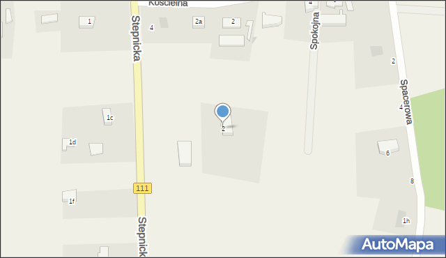 Krępsko, Stepnicka, 2, mapa Krępsko