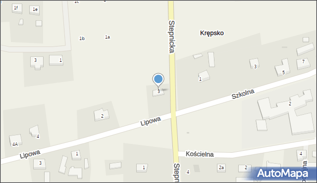 Krępsko, Stepnicka, 3, mapa Krępsko