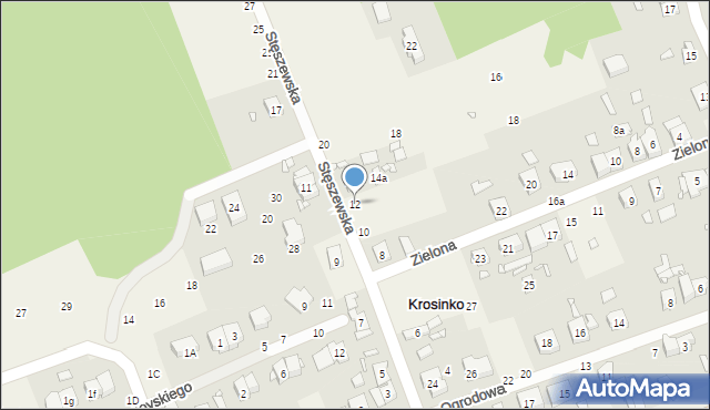 Krosinko, Stęszewska, 12, mapa Krosinko