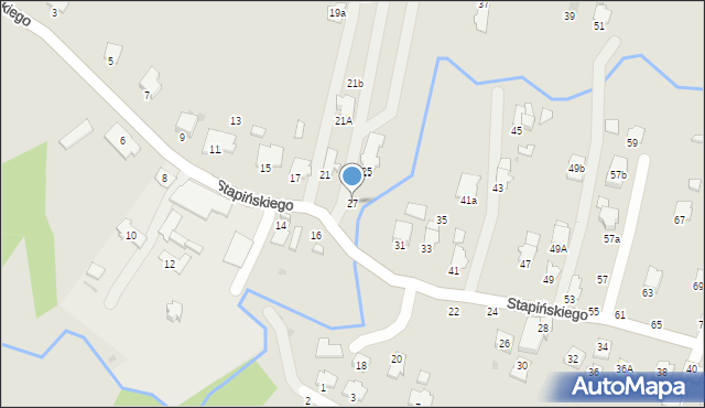 Krosno, Stapińskiego Jana, 27, mapa Krosna