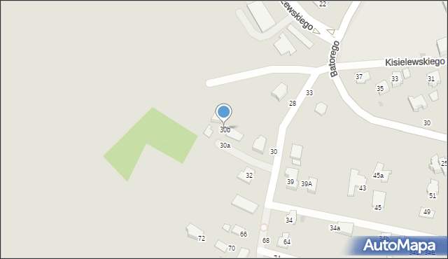 Krosno, Stefana Batorego, 30b, mapa Krosna