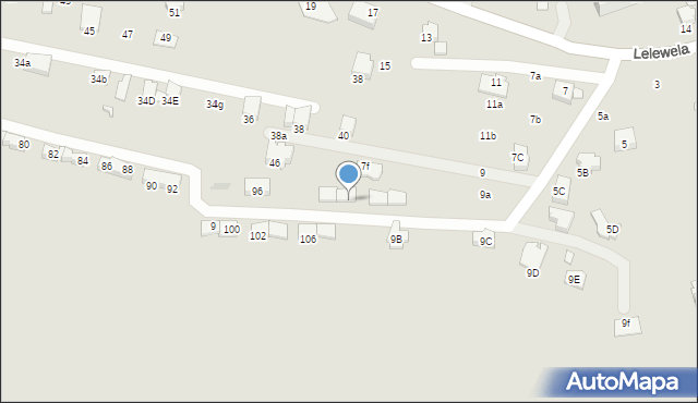 Krosno, Stefana Batorego, 96c, mapa Krosna