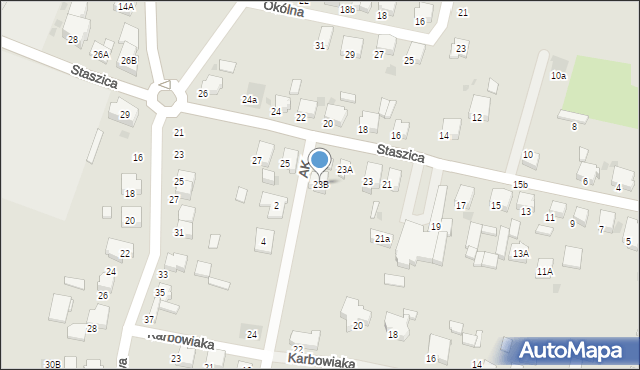 Krotoszyn, Staszica Stanisława, 23B, mapa Krotoszyna