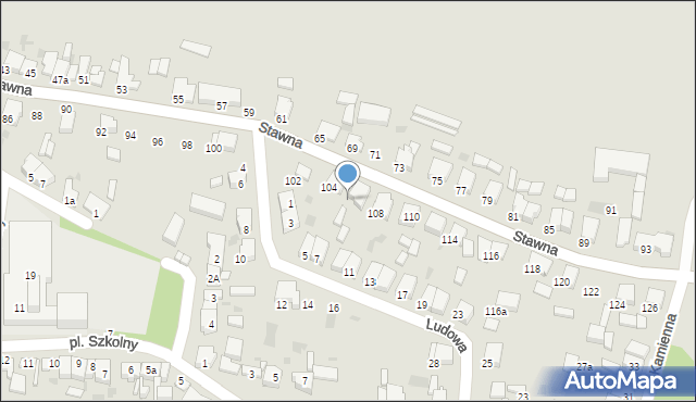 Krotoszyn, Stawna, 106, mapa Krotoszyna