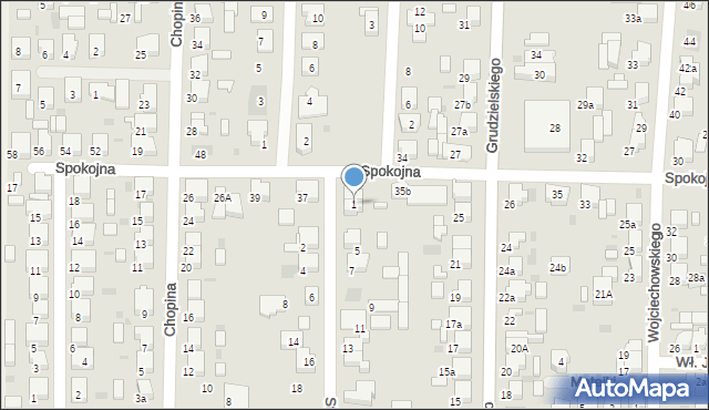 Krotoszyn, Stwosza Wita, 1, mapa Krotoszyna