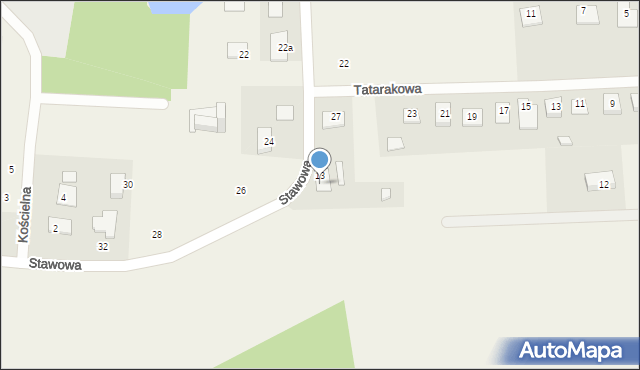 Kruszyn, Stawowa, 15, mapa Kruszyn